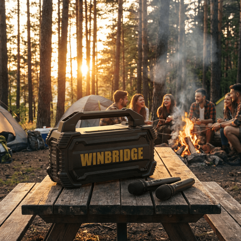 150W Waterproof Portable PA System with Dual Wireless Microphones | VoiceCamp K400 by WinBridge - WinBridge