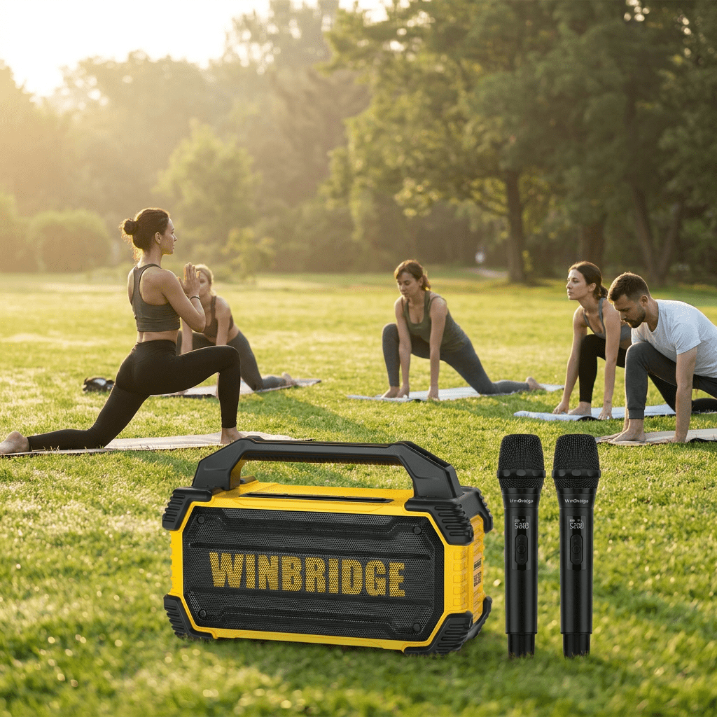 150W Waterproof Portable PA System with Dual Wireless Microphones | VoiceCamp K400 by WinBridge - WinBridge
