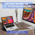 WinBridge Aluminum Alloy Laptop Stand with 6 - in 1 USB C Hub for Desk, 4K HDMI, 2 USB 3.0, 100W PD Charging, Stable & Ventilated, Adjustable Height, Fits All MacBook, Laptops up to 15.6 inches - WinBridge