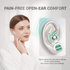 WinBridge LUX02 Fashion Bee Design Bluetooth Earbuds for Women, Silver & Emerald Semi - in - Ear, Open - Ear Comfort, Bluetooth 6.0, Clear Calls - WinBridge