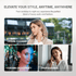 WinBridge LUX02 Fashion Bee Design Bluetooth Earbuds for Women, Silver & Emerald Semi - in - Ear, Open - Ear Comfort, Bluetooth 6.0, Clear Calls - WinBridge