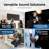 WinBridge S100 Pro Voice Amplifier with 2 Wireless Microphones, 70W Portable Bluetooth Speaker with Mic, Small PA Speaker System, Karaoke Machine for Teachers, Public Speaking, Events, Singing - WinBridge