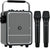 WinBridge S200 150W Powerful Portable Speaker with 2 Wireless Microphones, Premium Sound Karaoke Machine with Singing Mics, Voice Amplifier PA System Bluetooth Speaker Support BT/USB/TF Card/Aux, Guitar Amp - WinBridge