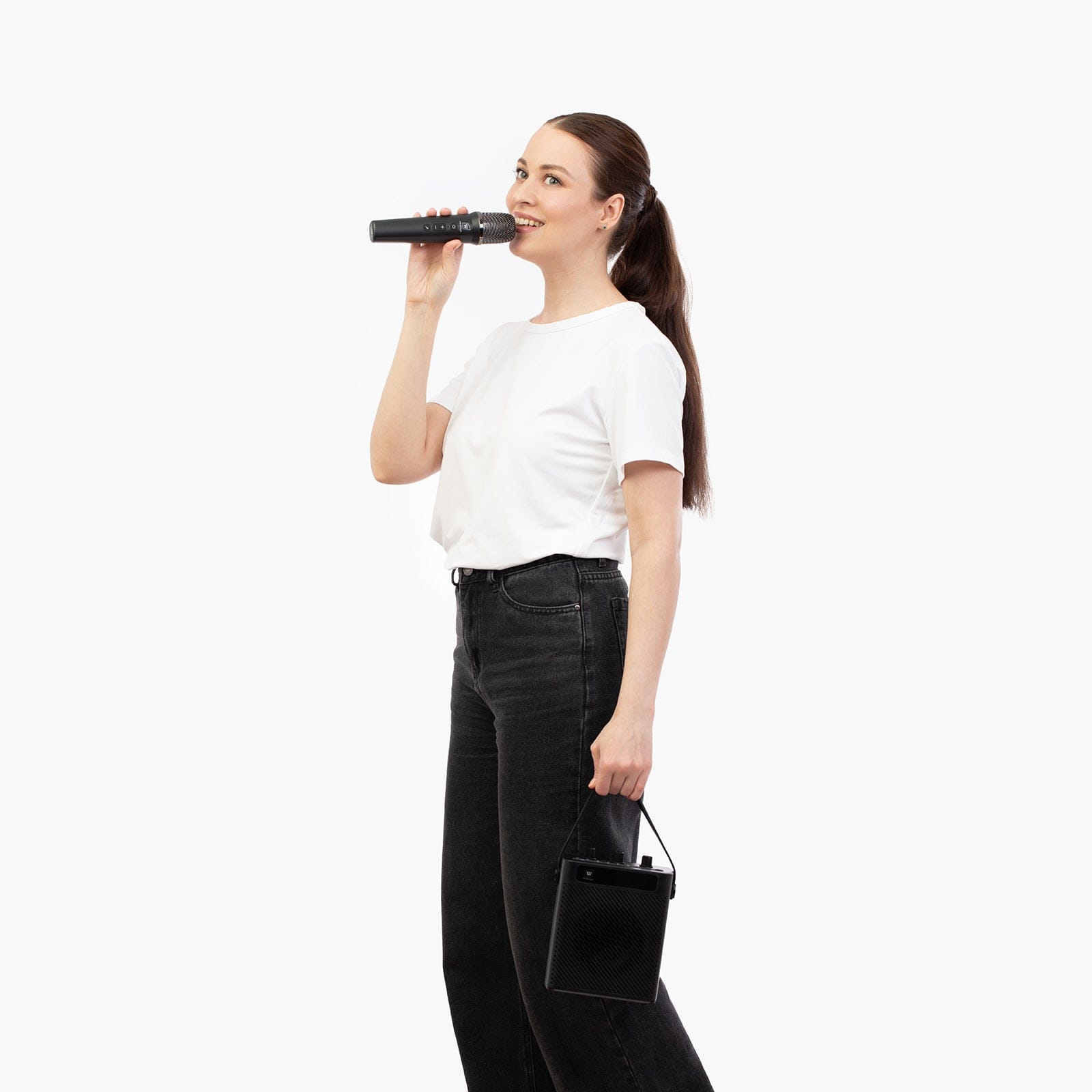WinBridge S95 Bluetooth 5.3 Voice Amplifier with Wireless Headset Mirophone&Handheld Mic, 4 Sound Effects, Personal Megaphone Pa System Speaker for Teachers Indoor Outdoor Party - WinBridge