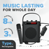 WinBridge S95 Bluetooth 5.3 Voice Amplifier with Wireless Headset Mirophone&Handheld Mic, 4 Sound Effects, Personal Megaphone Pa System Speaker for Teachers Indoor Outdoor Party - WinBridge