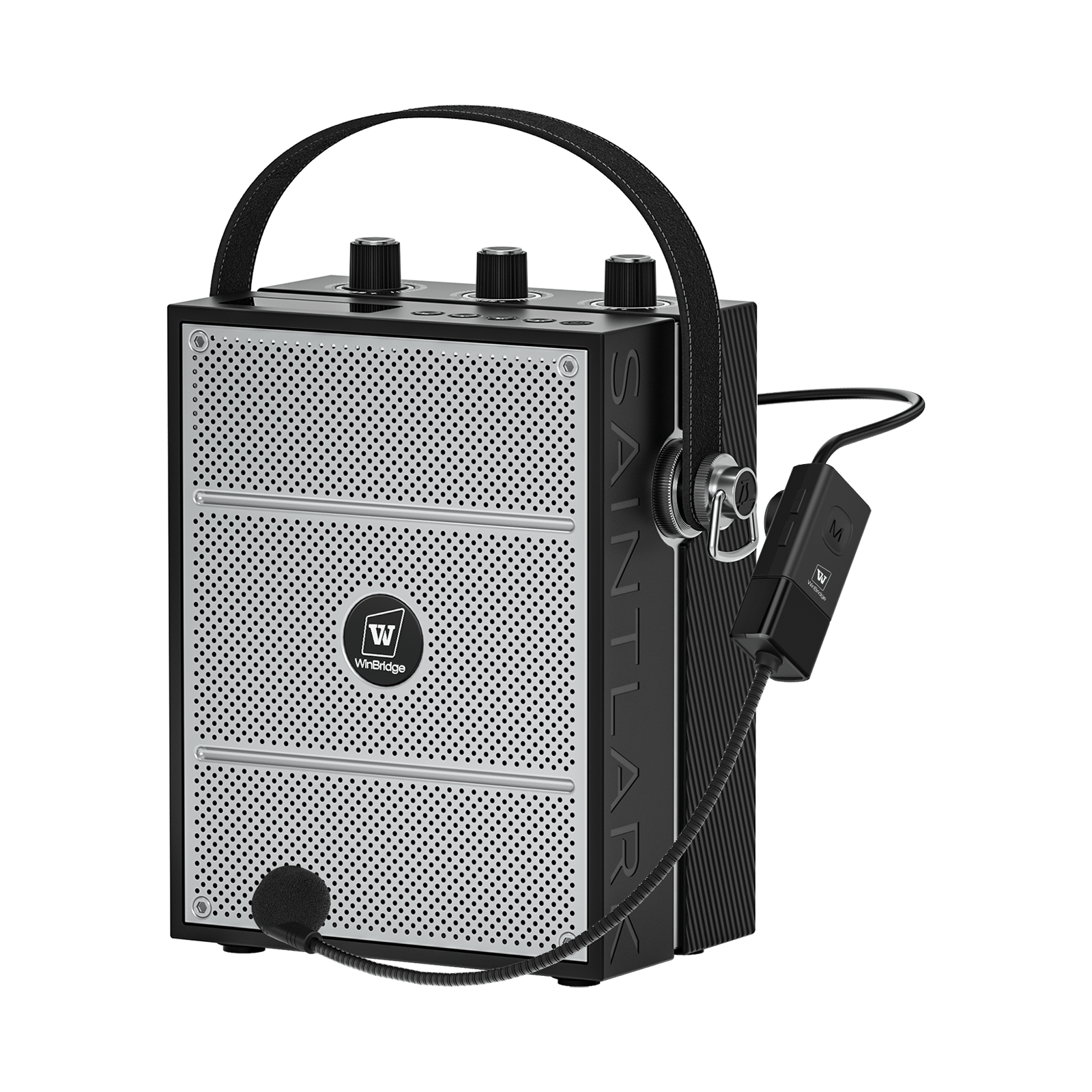 WinBridge S98 40W Wireless Voice Amplifier Portable Bluetooth 5.3 PA System with UHF Wireless Mic Headset, Echo, Easy Volume Control, Megaphone Speaker and Microphone Set for Teachers, Indoor/Outdoor Events - WinBridge