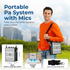 WinBridge S99 100W Powerful Wireless Voice Amplifier with Two Handheld Microphones for Teachers,Portable PA System with Sound Effects, Karaoke Speaker and Mic System Support Guitar Play - WinBridge
