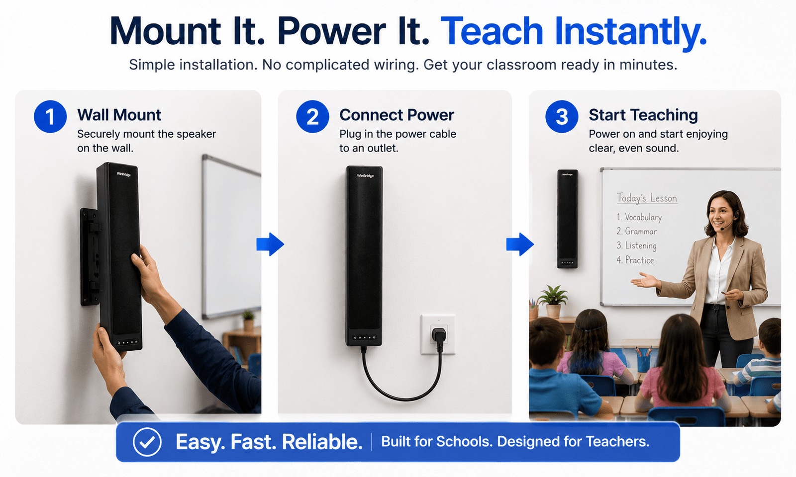 WinBridge VoiceEqual™ Classroom Voice Amplification System for Schools & Training Rooms - WinBridge