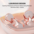 WinBridge Wireless Earbuds, Jewelry - Style Semi - Open Ear Headphones, Bluetooth 6.0, Elegant In - Ear Buds for Women, Gift, Rose Gold - WinBridge